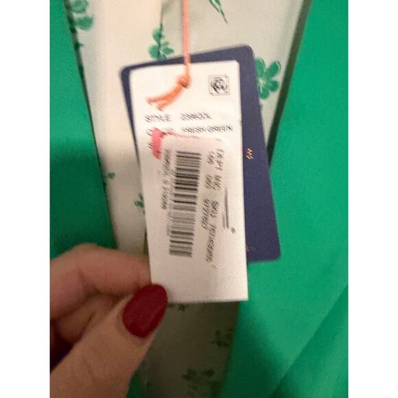 Skies Are Blue Women's Small Fresh Green Open Front Shirred Half Sleeve Blazer - Picture 4 of 6